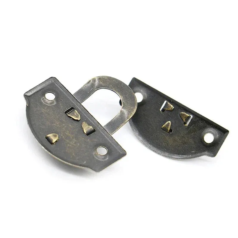 10 Piece Antique Lock for Wooden Jewelry Box 21x20mm Decorative Padlock with Metal Hasps and Screw