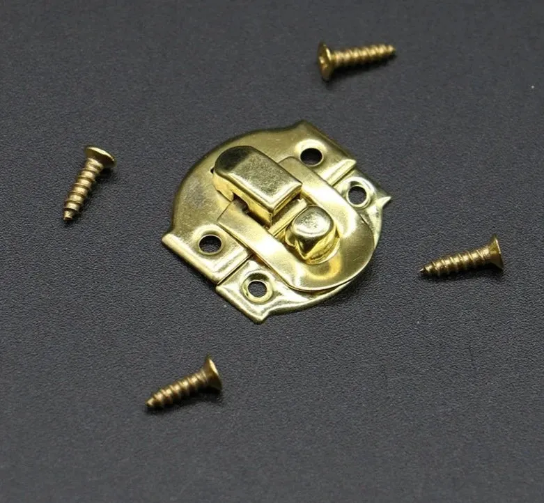 10 Piece Antique Lock for Wooden Jewelry Box 21x20mm Decorative Padlock with Metal Hasps and Screw