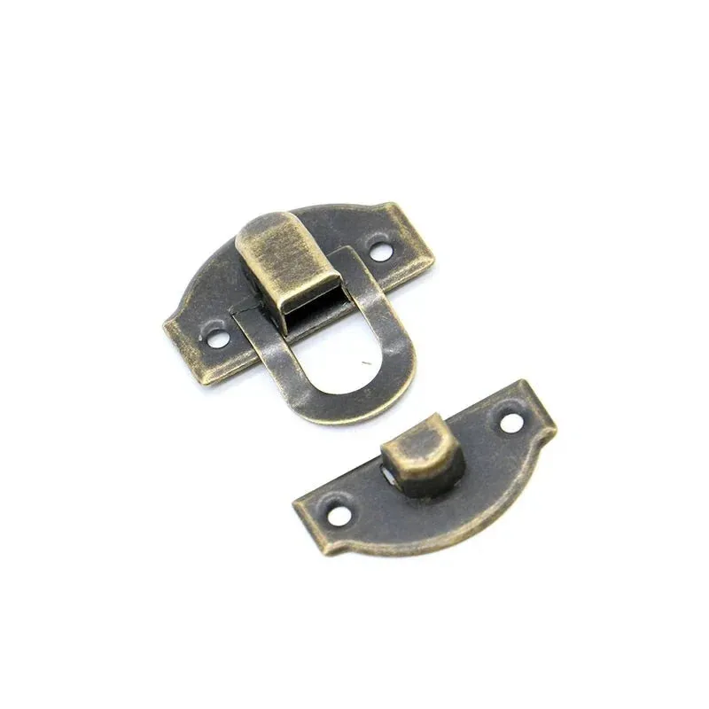 10 Piece Antique Lock for Wooden Jewelry Box 21x20mm Decorative Padlock with Metal Hasps and Screw