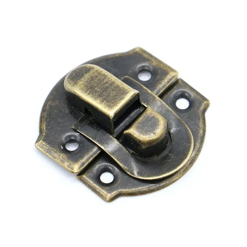 10 Piece Antique Lock for Wooden Jewelry Box 21x20mm Decorative Padlock with Metal Hasps and Screw
