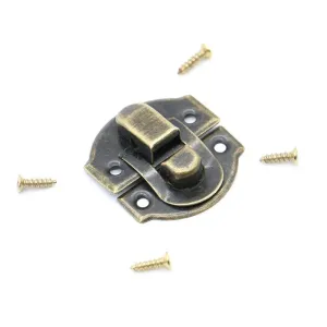 10 Piece Antique Lock for Wooden Jewelry Box 21x20mm Decorative Padlock with Metal Hasps and Screw