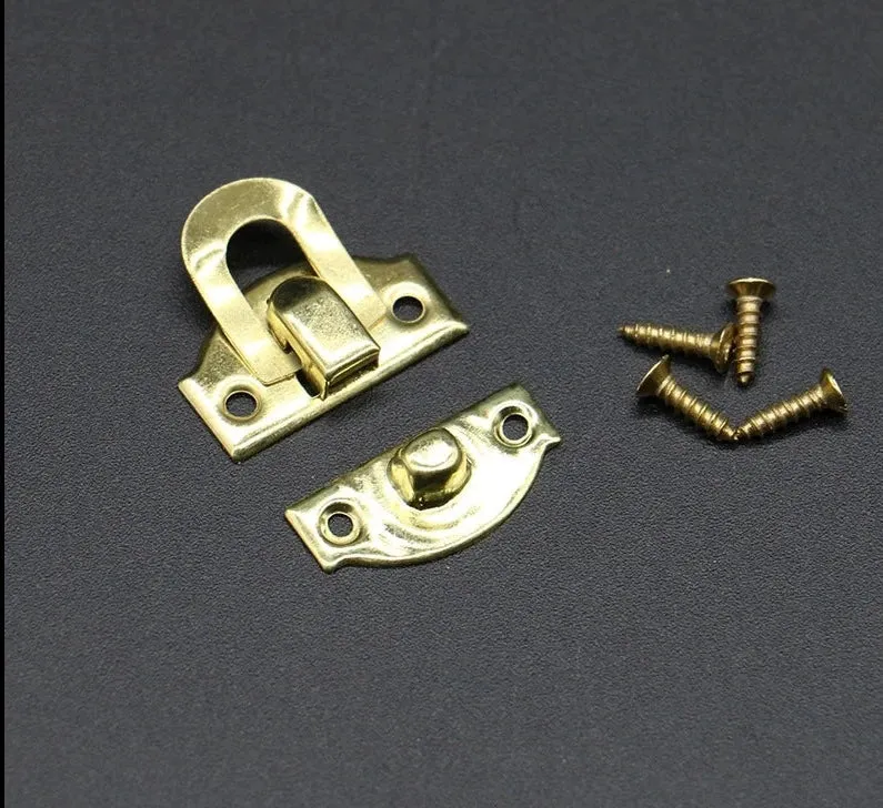10 Piece Antique Lock for Wooden Jewelry Box 21x20mm Decorative Padlock with Metal Hasps and Screw