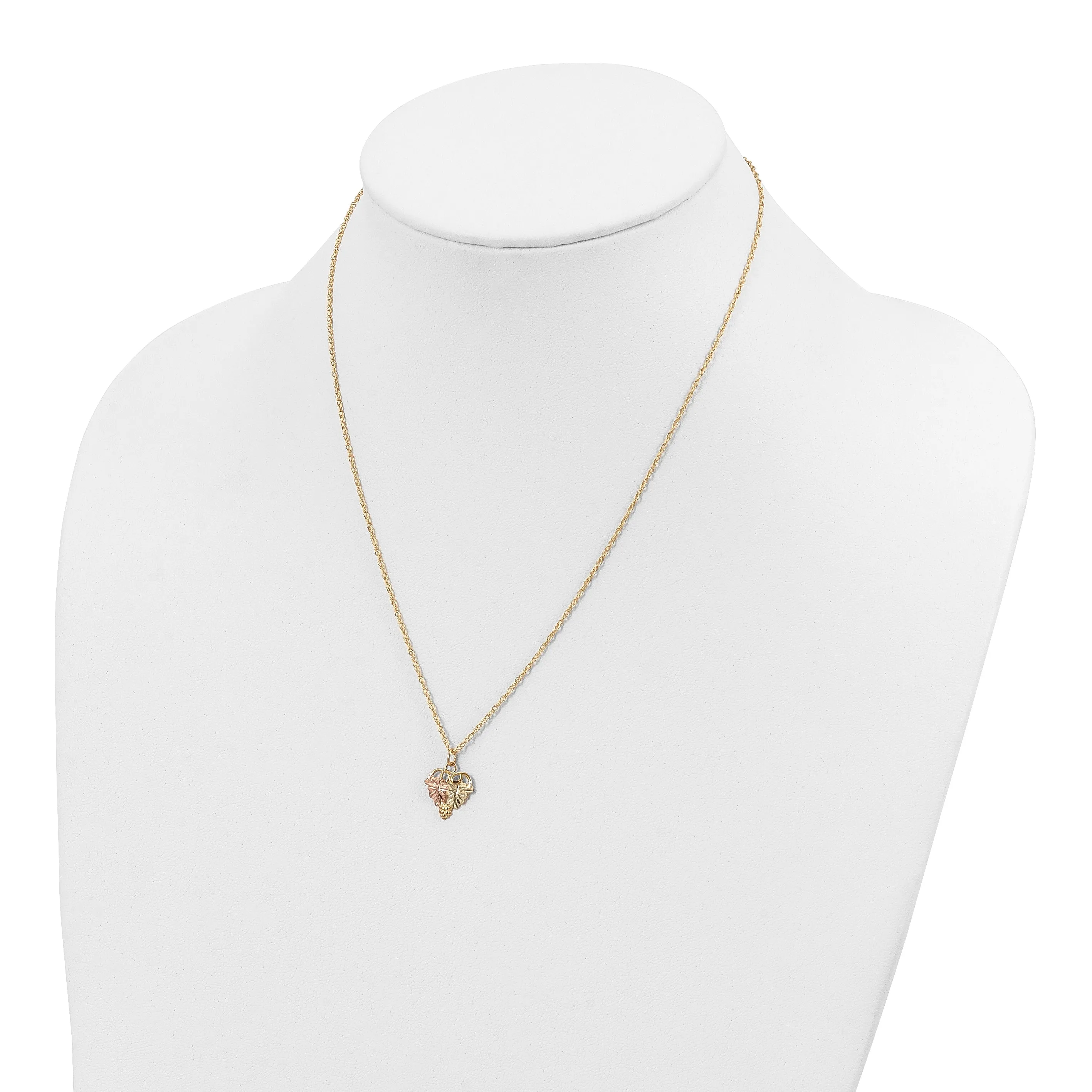 10K Tri-Color Black Hills Gold Polished Ropa Necklace