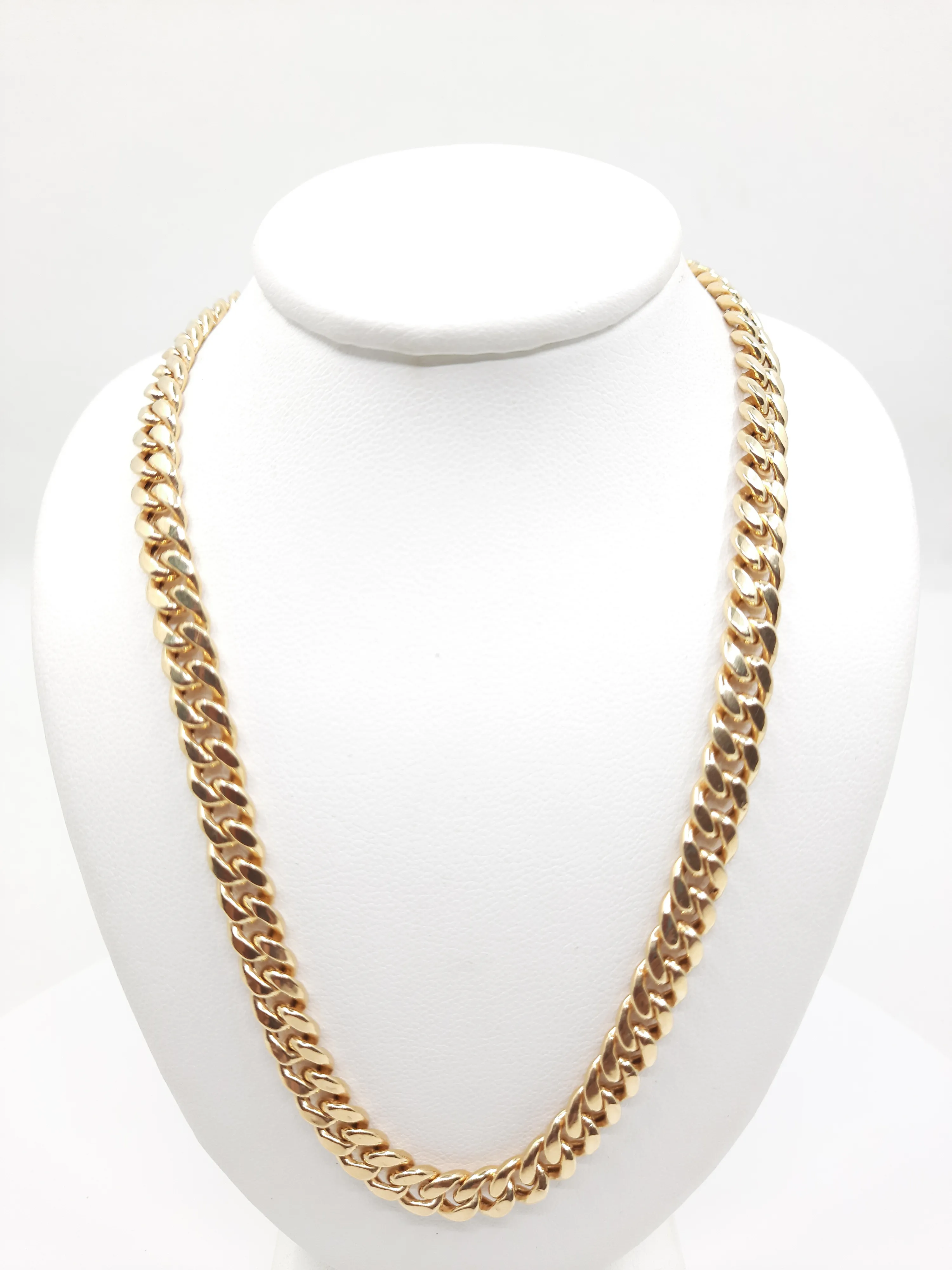 14k Gold Miami Cuban Chain Necklace - 6MM Thickness, All Lengths Available