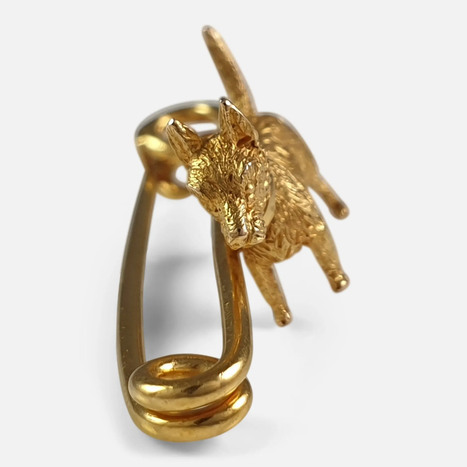 15ct Yellow Gold Cairn Terrier Stock Pin Brooch