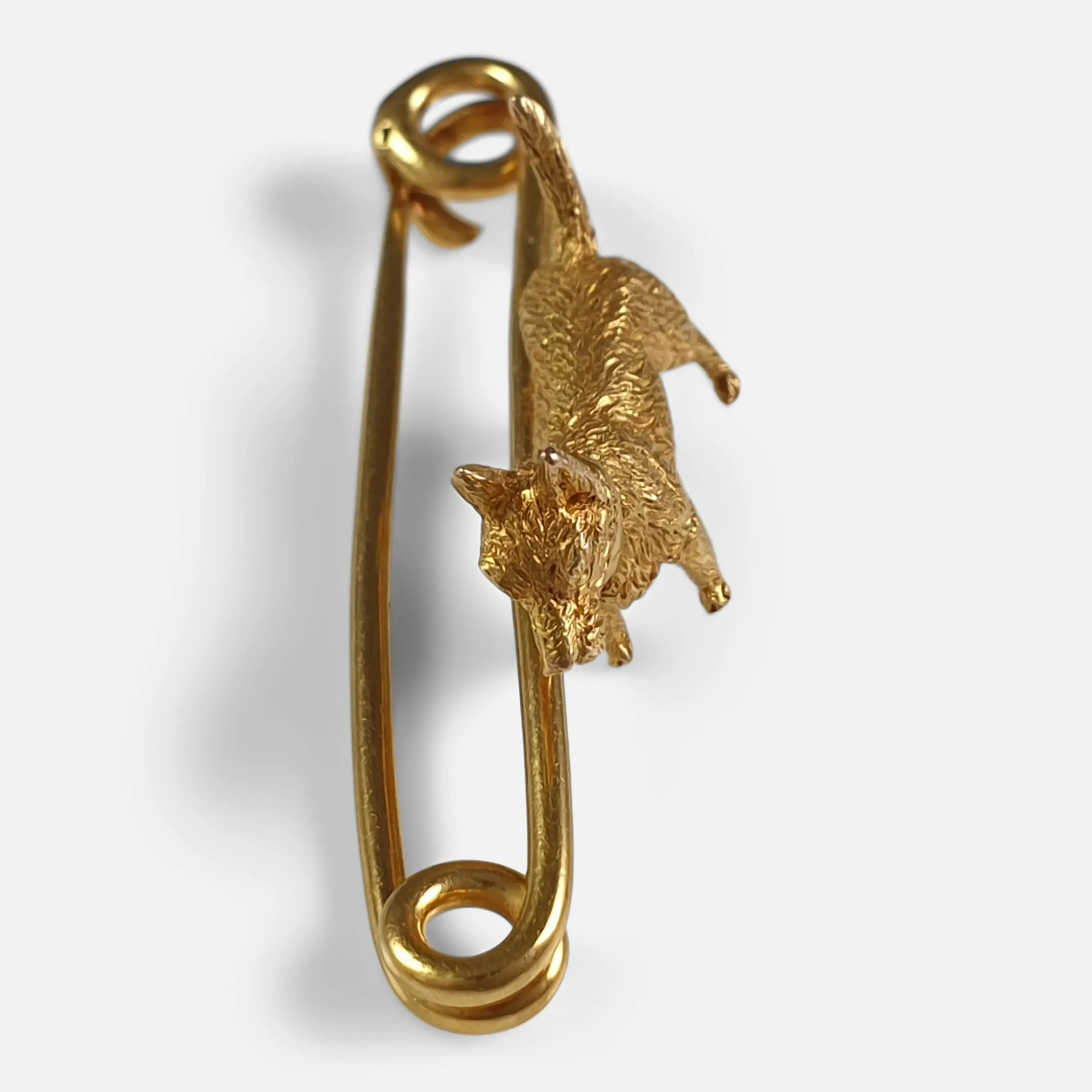 15ct Yellow Gold Cairn Terrier Stock Pin Brooch