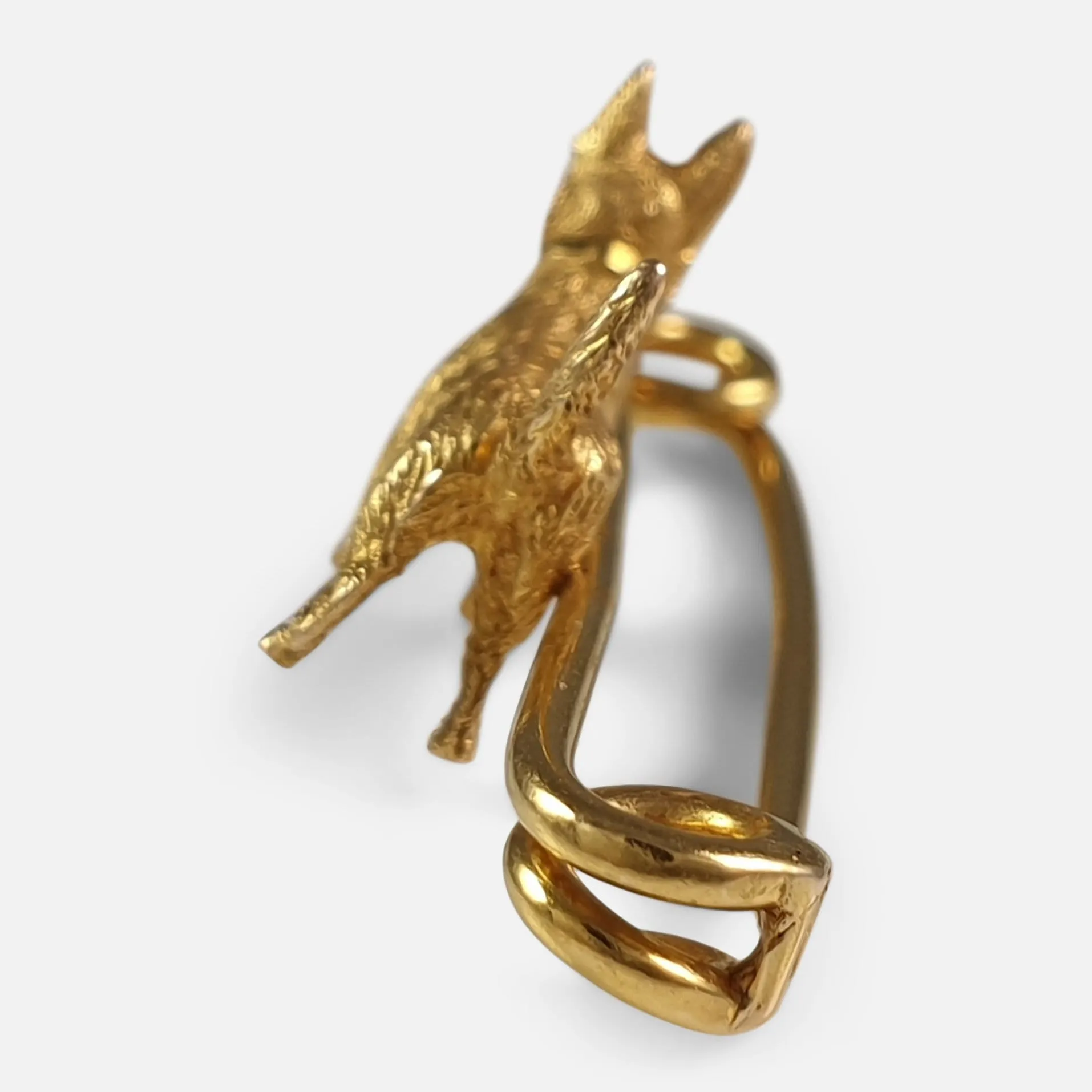 15ct Yellow Gold Cairn Terrier Stock Pin Brooch