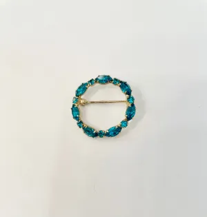 1930's stunning, petite circle glass brooch... such a lovely estate piece.