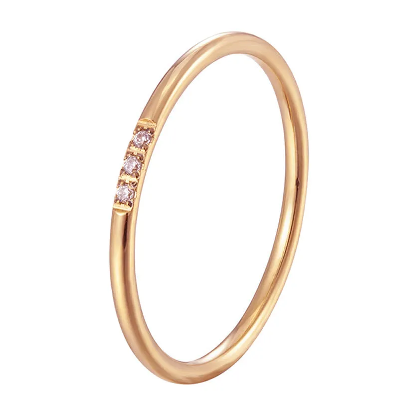 1mm Diamond Minimalist Ring DR220405