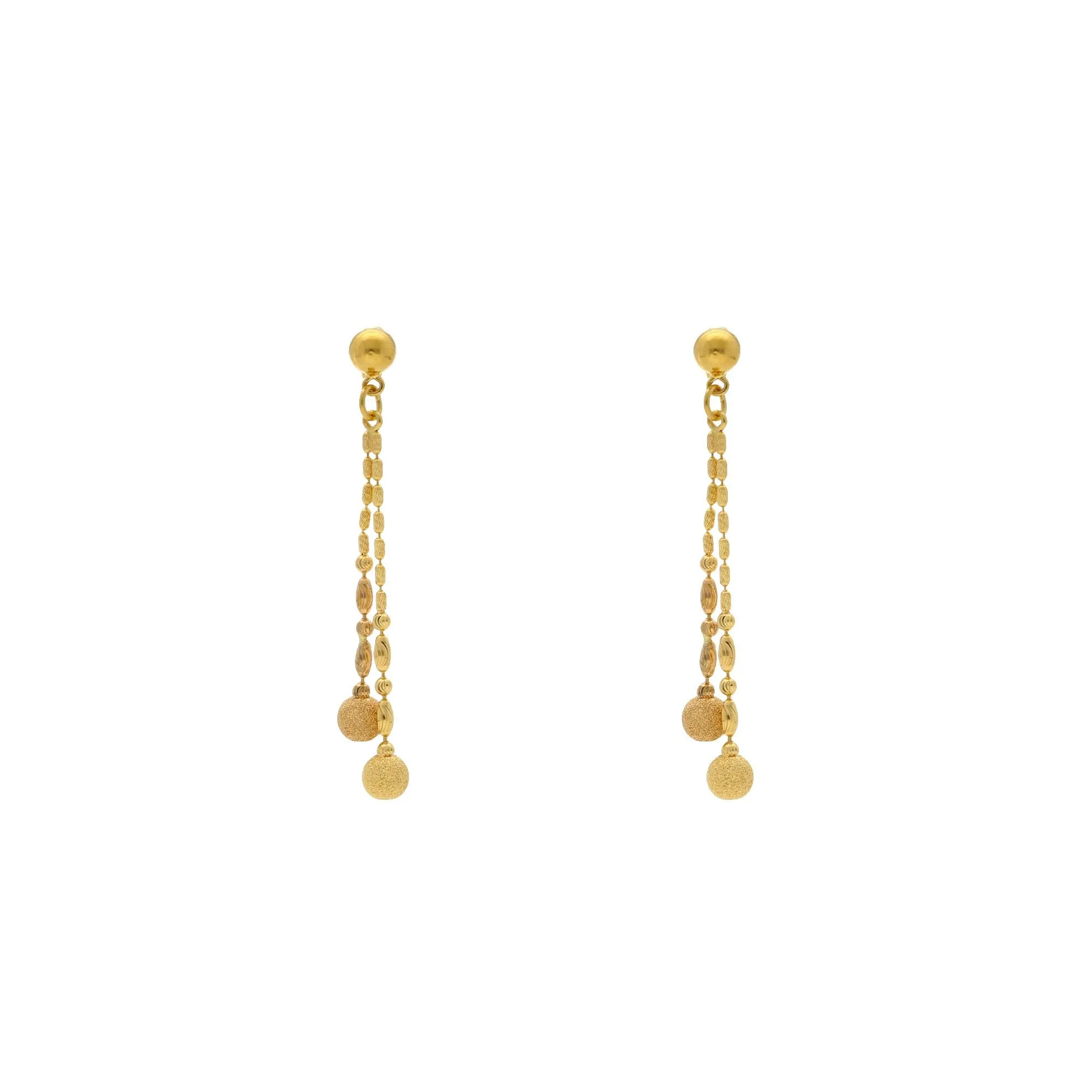 22K Yellow Gold Elegant Singapore set with Earrings