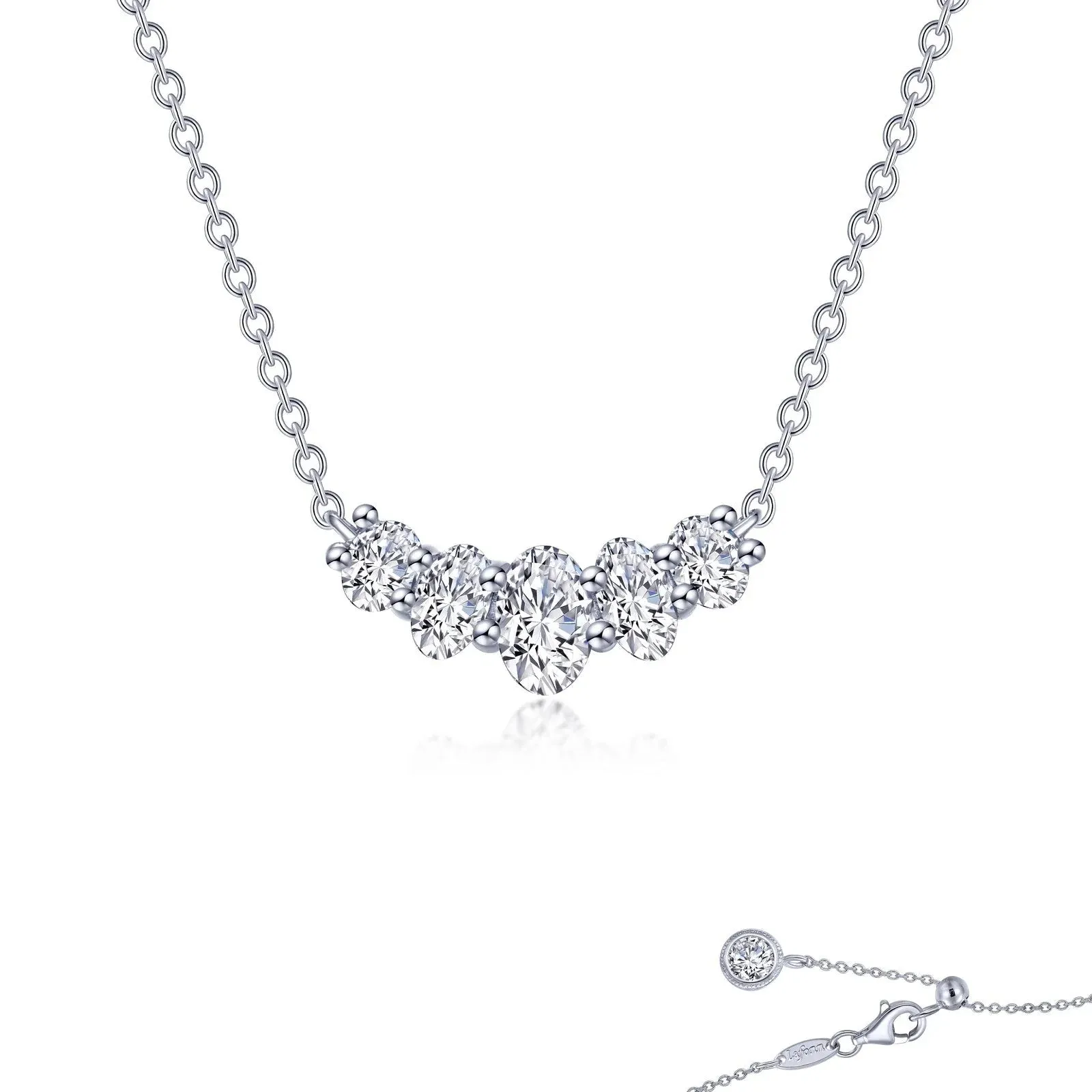 5 Stone Oval Necklace