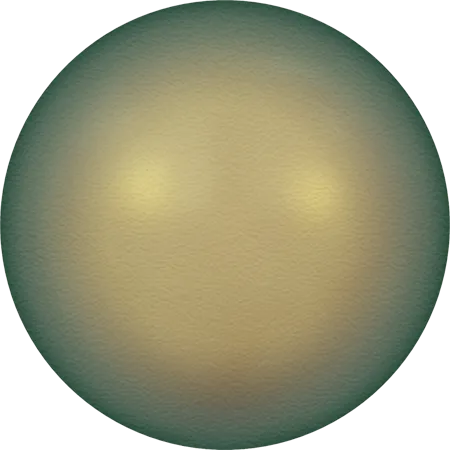 5817 Cabochon Pearls (Half-Drilled), Crystal Iridescent Green Pearl (001 930)
