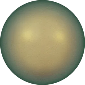 5817 Cabochon Pearls (Half-Drilled), Crystal Iridescent Green Pearl (001 930)