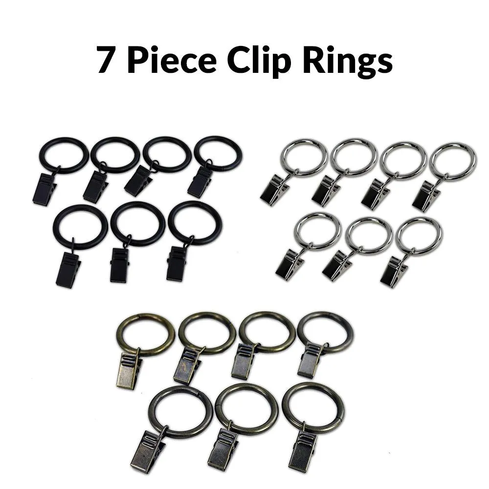 7 Piece Clip Rings Set for 5/8" and 3/4" Diameter Rods