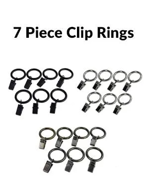 7 Piece Clip Rings Set for 5/8" and 3/4" Diameter Rods