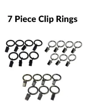 7 Piece Clip Rings Set for 5/8" and 3/4" Diameter Rods