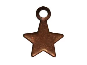 7mm Star Charm (50) - Ancient Brass