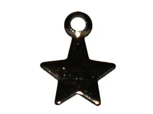 7mm Star Charm (50) - Black