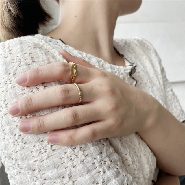 7PCS/SET Fashion Mixed Minimalist Ring Set