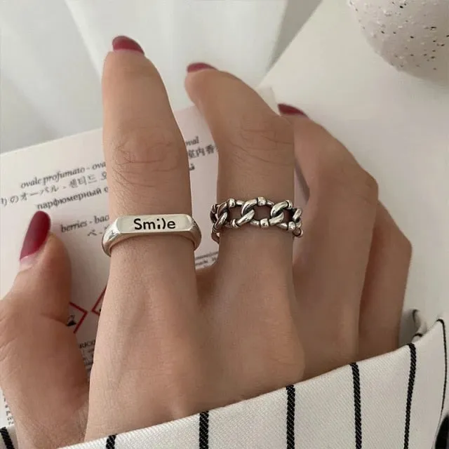 7PCS/SET Fashion Mixed Minimalist Ring Set