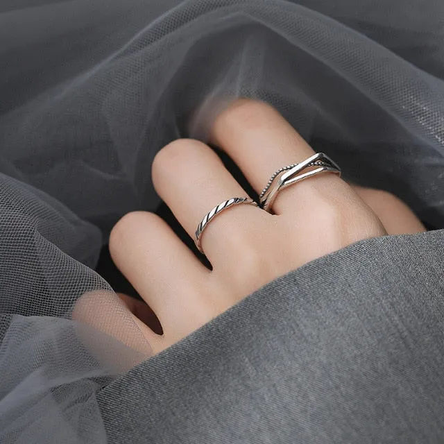 7PCS/SET Fashion Mixed Minimalist Ring Set