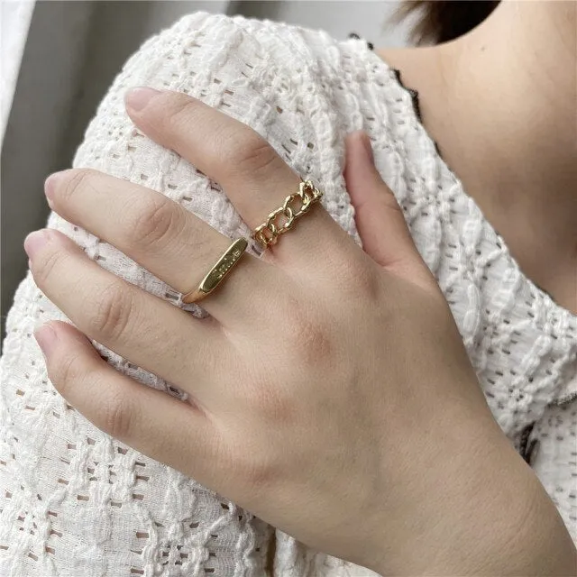 7PCS/SET Fashion Mixed Minimalist Ring Set