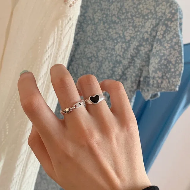 7PCS/SET Fashion Mixed Minimalist Ring Set