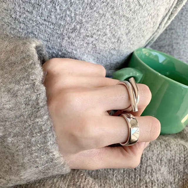 7PCS/SET Fashion Mixed Minimalist Ring Set