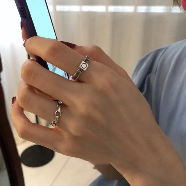 7PCS/SET Fashion Mixed Minimalist Ring Set