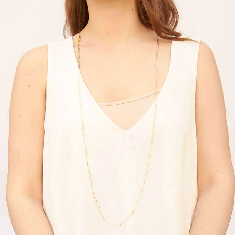 ABRIL PAPERCLIP LINK NECKLACE