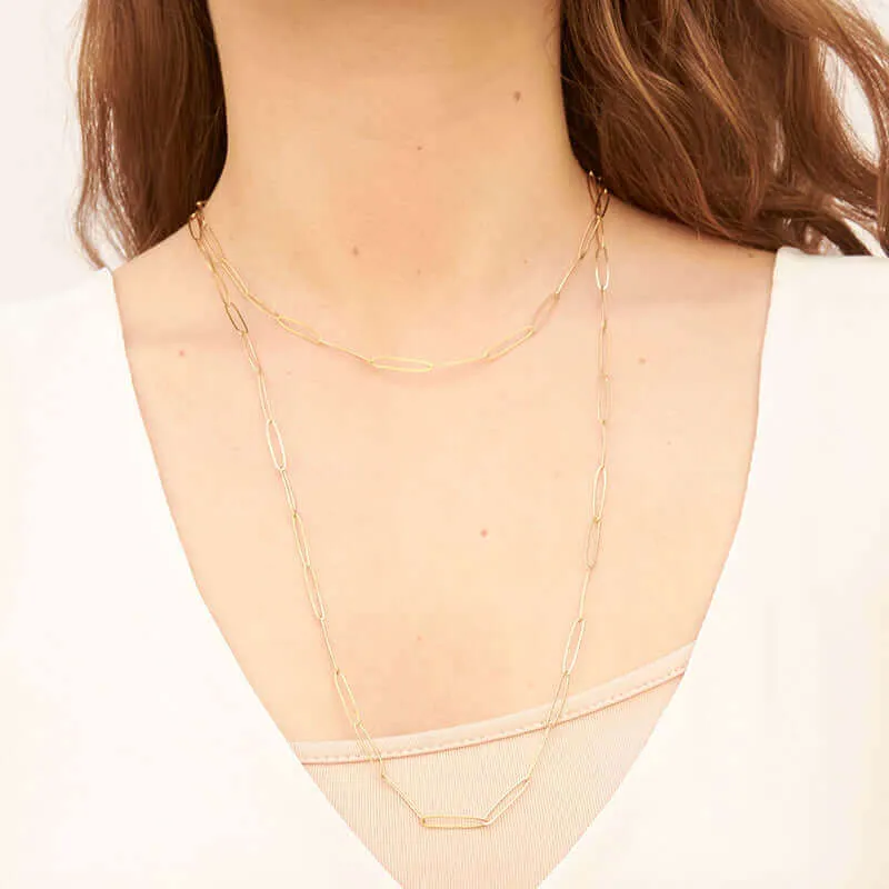 ABRIL PAPERCLIP LINK NECKLACE