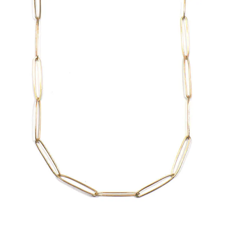 ABRIL PAPERCLIP LINK NECKLACE