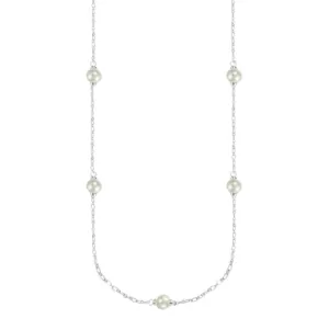Adorned Pearl Station Necklace
