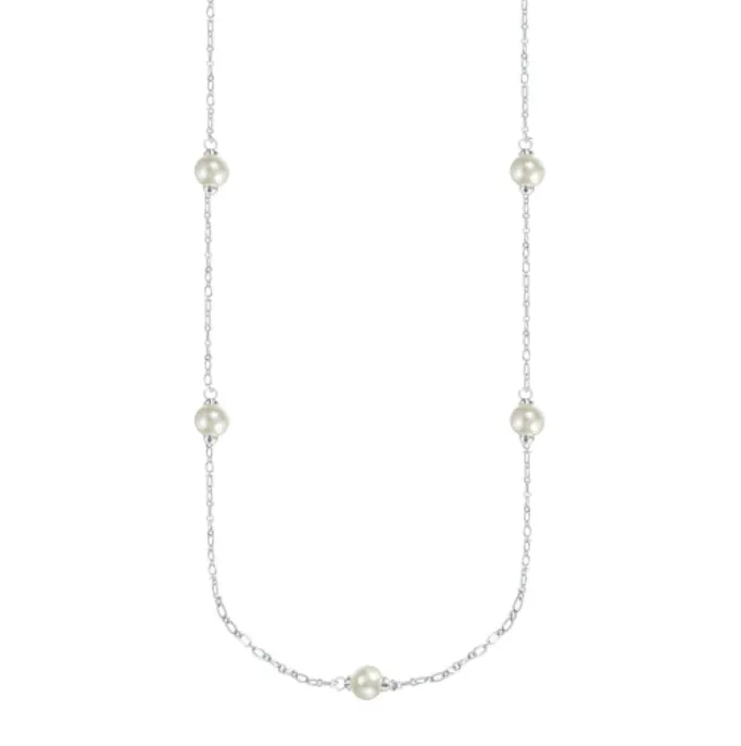 Adorned Pearl Station Necklace