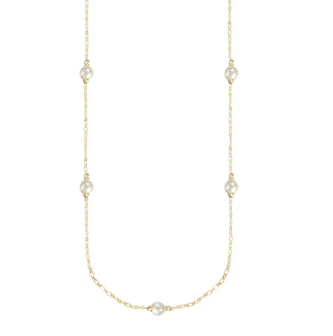 Adorned Pearl Station Necklace