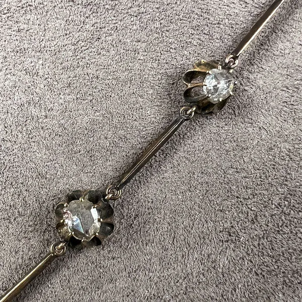 Antique Victorian Rose Cut Diamond Necklace