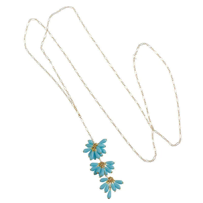 AYA BEAD DROP PENDANT NECKLACE