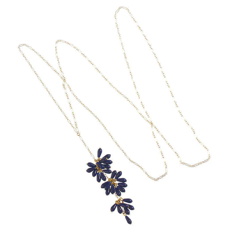 AYA BEAD DROP PENDANT NECKLACE