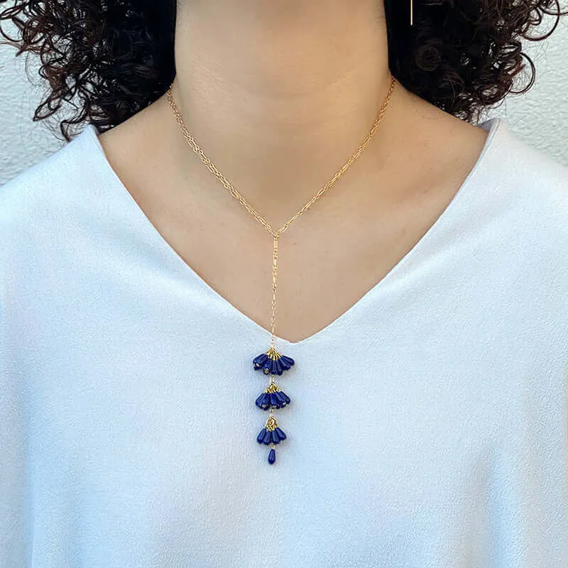 AYA BEAD DROP PENDANT NECKLACE