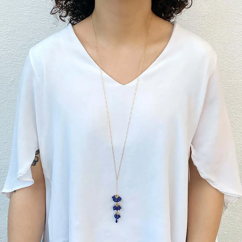 AYA BEAD DROP PENDANT NECKLACE