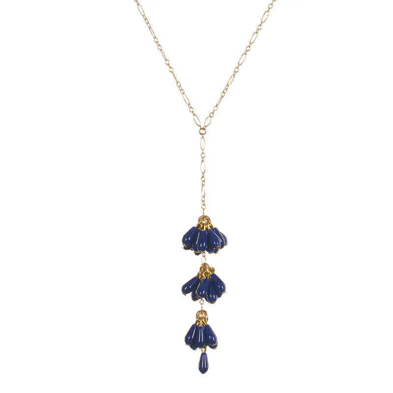 AYA BEAD DROP PENDANT NECKLACE