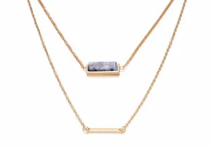 Bar Quartz Layer Necklace