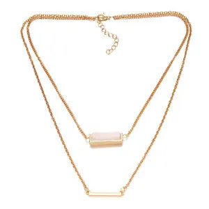 Bar Quartz Layer Necklace