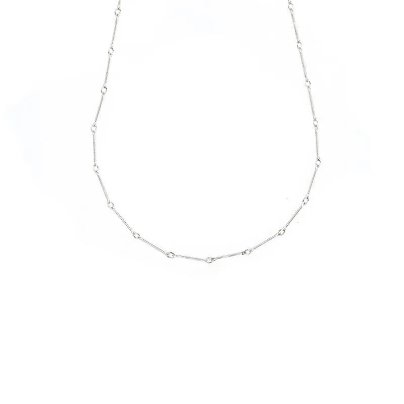 Benny and Ezra 36" Bar Chain in Antique White