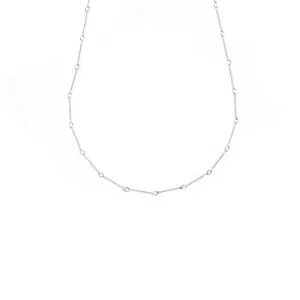 Benny and Ezra 36" Bar Chain in Antique White