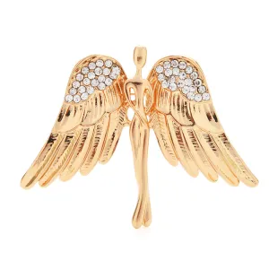 Big Wings Angel Brooches For Women Unisex Classic 2-color Beauty Fairy Figure Party Casual Brooch