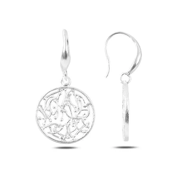 Bird nest earrings in sterling silver