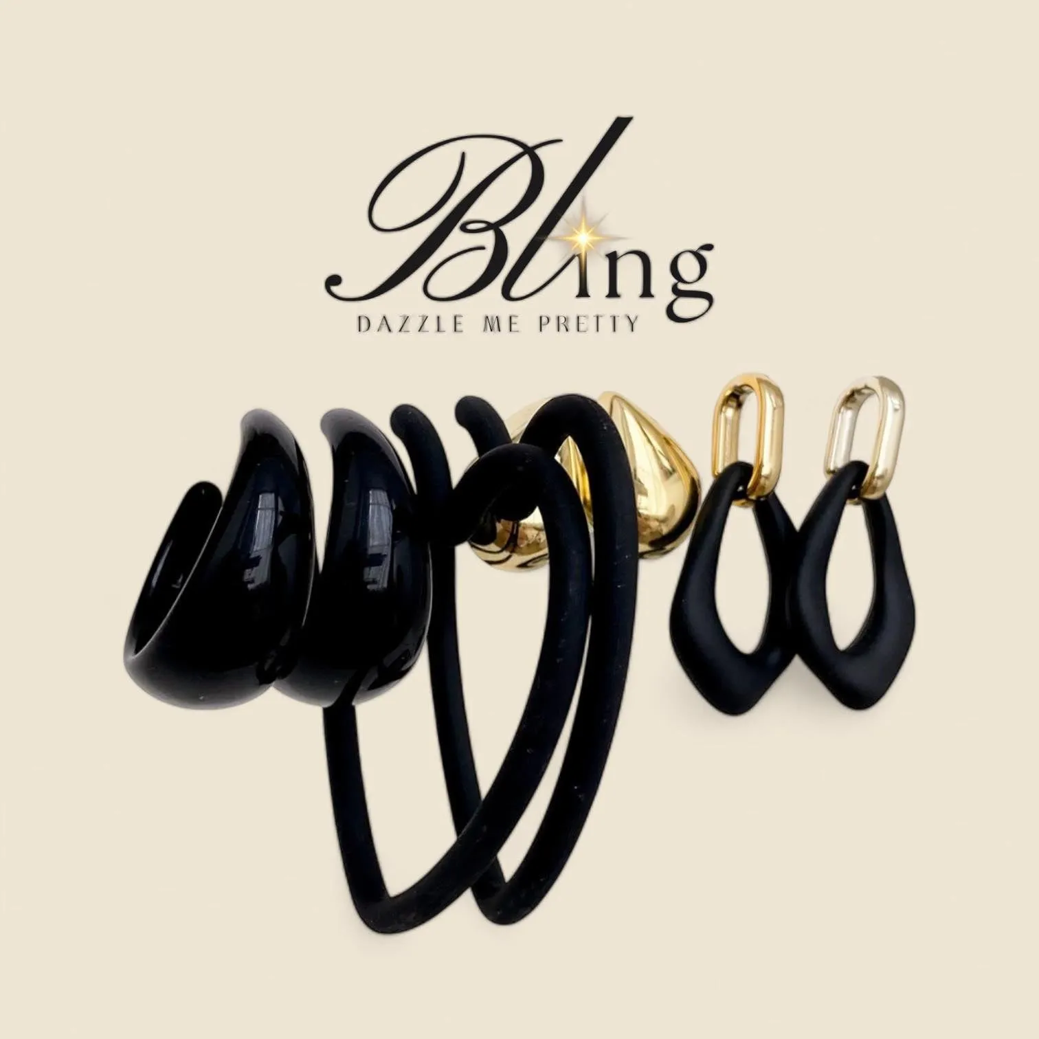 BLING 4pairs Match Colored Classic Mixed Earrings Set