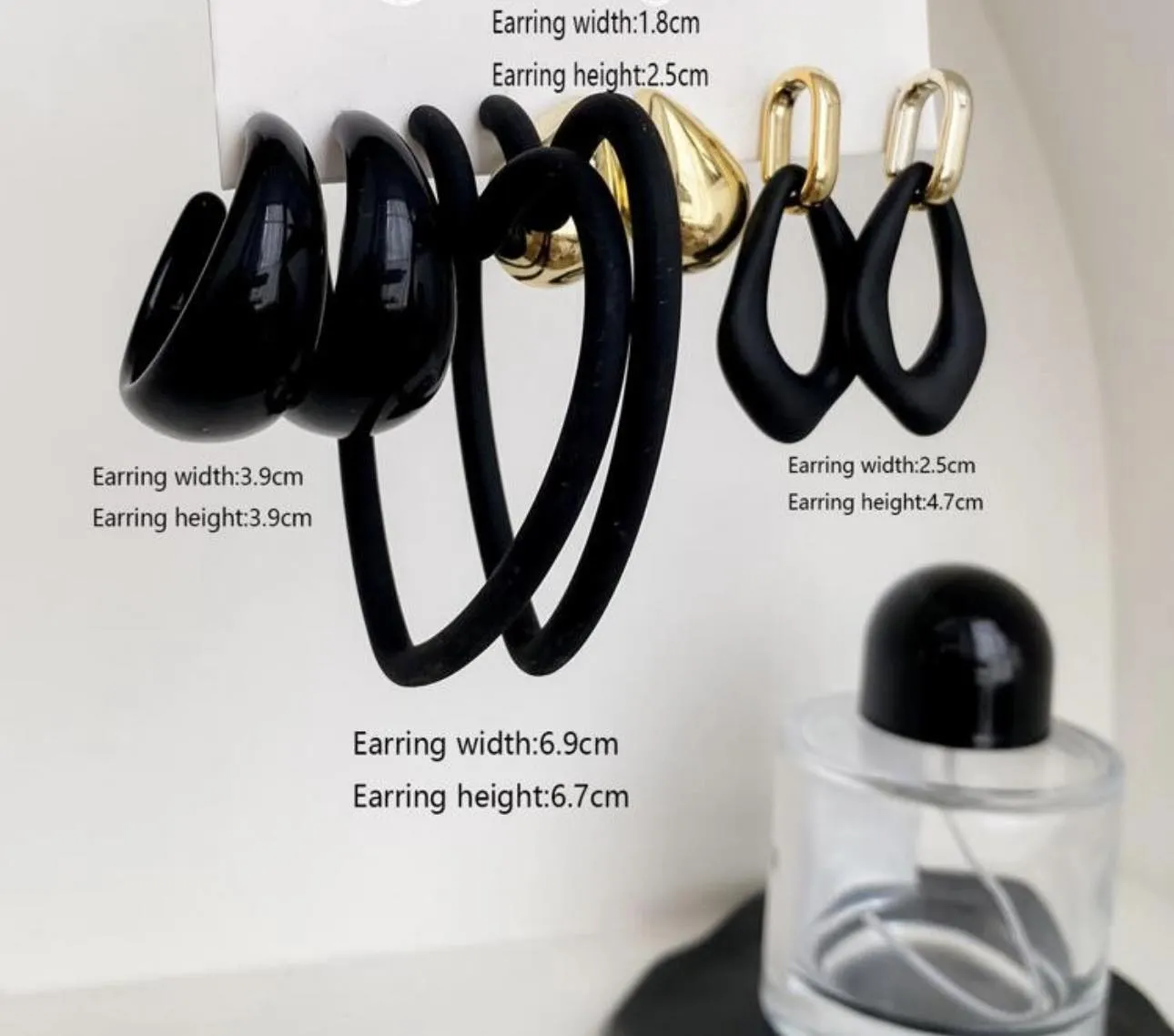 BLING 4pairs Match Colored Classic Mixed Earrings Set