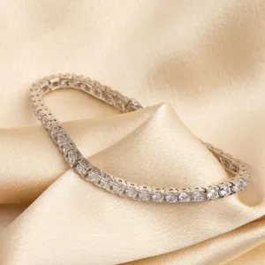 Box Tennis Bracelet | Sterling Silver